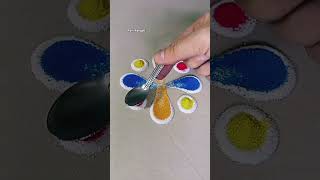 Simple Rangoli  Satisfying Rangoli  Easy Rangoli Tips  ASMR rangoli satisfying asmr [upl. by Mycah]