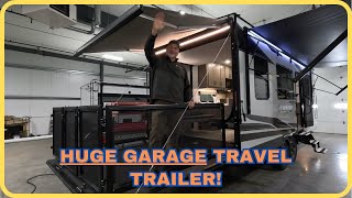 HUGE 14 Garage Toy Hauler Travel Trailer 2023 Grand Design Momentum GClass 21G [upl. by Hermosa198]