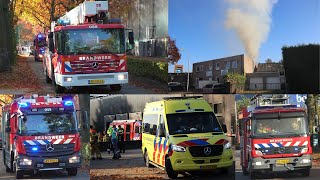 Brandweer met spoed naar een Middelbrand Industrie aan de Hoogheuvelstraat in Oss [upl. by Kciredorb]