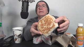 ASMR Eating Taco Bell CrunchWrap Breakfast Combo Whispering [upl. by Ardekan]