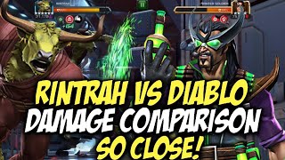 Rintrah Vs Diablo Damage Comparison  SO DAMN CLOSE  Marvel Contest Of Champions [upl. by Burkitt]