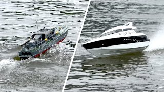 RC Power Boat Gasoline amp queen Boat 5S  132 RC British Vosper Torpedo Boat Perkasa 어뢰정 [upl. by Faxen]