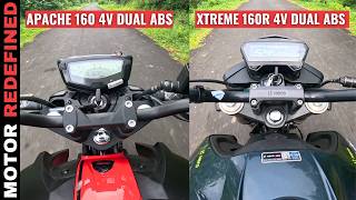 2024 Hero Xtreme 160R 4V Dual ABS Vs TVS Apache RTR 160 4V Dual ABS Ride Comparison [upl. by Quirita]