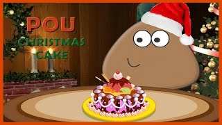 Great Pou Games for KidsPou Christmas Cake Video PlayCooking Games [upl. by Demeter741]