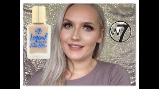 W7 LEGEND LASTING WEAR FOUNDATION ♡ FIRST IMPRESSION AND REVIEW  SAMMY BLUNDERFIELD [upl. by Ragucci99]