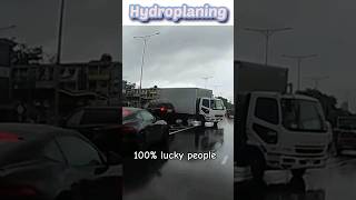 Hydroplaning with 100 lucky people 😯 hydroplaning truck offroad driver automobile viral fyp [upl. by Adyaj654]