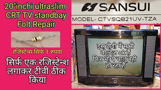 SANSUI 20quot INCHI IULTRASLIM CRT TV STANDBAY FOULT REPAIR [upl. by Lledualc402]