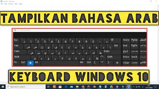 Cara Menampilkan Bahasa Arab Di Keyboard Laptop  Pc Windows 10 [upl. by Uke]