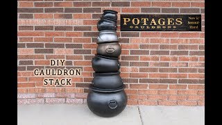 Potages Cauldrons  DIY Cauldron Stack  Halloween Prop  Harry Potter Inspired [upl. by Calabrese]