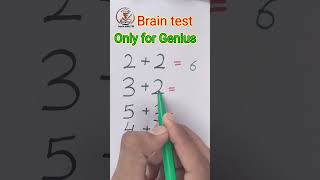 Brain test  Only for Genius  IQ test math education Iqtest viral trendingshort learnwithfm [upl. by Anilecram]