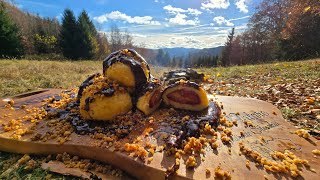 SLIVKY 🍑 AKO NA NE NIESME ZVYKNUTÍ  My radšej pálené 😎 🌲 Food in Nature Slovakia 🌲🔥 [upl. by Janiuszck]