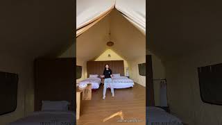 Safari Tent  Superstar is camping better than home ？ [upl. by Anawyt]