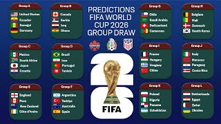 Predictions FIFA World Cup 2026 Group Draw  USAMexicoCanada [upl. by Aroda]