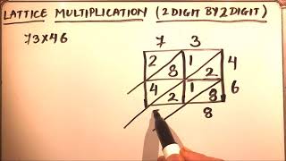 LATTICE MULTIPLICATION METHOD 2 DIGIT BY 2 DIGIT [upl. by Wulfe]