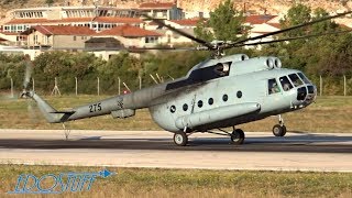 Croatian Air Force Mil Mi8T  Autorotation Training at Split Airport SPULDSP [upl. by Ecinereb]