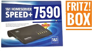 AVM Fritz Box 7590 HomeServer SPEED  Paket von 1amp1 [upl. by Ivek99]