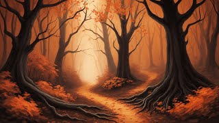 🍁 2 Hours of Spooky Autumn Ambience amp Dark Autumn Music  Ember Leaf Woods [upl. by Annais]