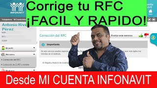 🤗Como CORREGIR MI RFC desde MI CUENTA INFONAVIT  2023👈 [upl. by Eenahpets]