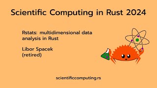 Libor Spacek  Rstats multidimensional data analysis in Rust [upl. by Sitelc246]