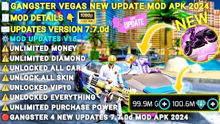 NEW UPDATE Gangstar Vegas Mod Apk v770d Latest Version 2024  Unlimited Money amp Unlock Vip 10 [upl. by Eenobe]