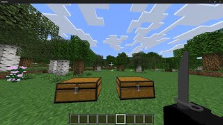 MINECRAFT MCPE GUN ADDON REVIEW [upl. by Risan375]