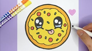 Kawaii PIZZA zeichnen und malen  Kawaii Bilder  Von Rizzo Chris [upl. by Key]