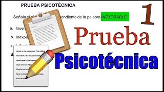 ✅ PRUEBA PSICOTÉCNICA  Ejemplo 01 🔴 [upl. by Petra]