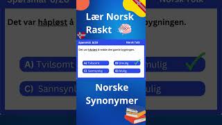 Norske Synonymer Del 3  Avanserte Synonymer og Bruk [upl. by Attiuqal]