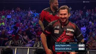 Jonny Clayton vs Michael Smith  Semifinal  New Zealand Darts Masters 2022 [upl. by Yma103]