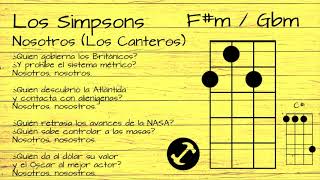 Los Simpsons  Los Canteros UKULELE TUTORIAL W LYRICS [upl. by Cattier]