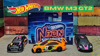 Unboxing 2024 BMW M3 GT2 Hot Wheels Neon Speeders  Diecast Model Car [upl. by Gaskill]