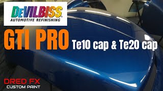 Devilbiss gti pro spray gun review and air caps Te10 Te20 [upl. by Bucella]