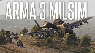 2035 A10 WARTHOG CONVOY AIR SUPPORT  ArmA 3 Milsim Operation [upl. by Annavahs]