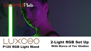 2Light RGB Set Up using the Luxceo P120 RGB LED Light Wand  With Marco of FAV Studios [upl. by Ssej]