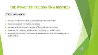 SKILLS DEVELOPMENT ACT SDA [upl. by Annoif]