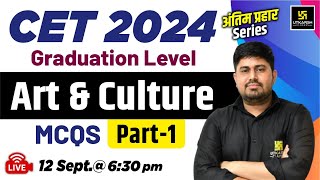 CET Graduation Level 2024  CET Rajasthan Art amp Culture  Raj Art amp Culture MCQs 1  Sandeep Sir [upl. by Holmun]