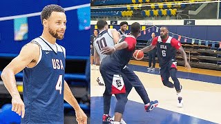 Team USA Basketball Paris Practice For Olympics With LeBron James amp Stephen Curry 2024 Team USA [upl. by Edita]