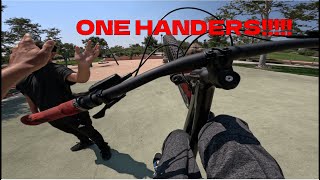 17 SECONDS OF ONE HAND WHEELIES AND TABLES [upl. by Onivag]