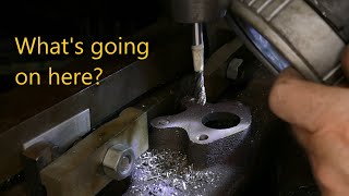 Drilling out broken bolts in an exhaust manifold Trials amp tribulations [upl. by Bowlds228]