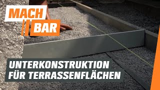 Unterkonstruktion für Terrassen und Pflasterflächen  OBI [upl. by Jacobba]