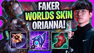 FAKER CHOOSES ORIANNA FOR HIS WORLDS SKIN  T1 Faker Plays Orianna Mid vs Xerath  Season 2023 [upl. by Nordek]