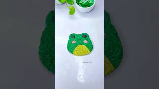 Tissue art frog🐸 viralvideo Isart tissuepapercraft arttutorial tissuepeper craft texture art [upl. by Amora]