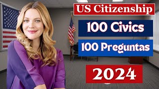 100 civics question american citizenship test 100 preguntas Examen de Ciudadania Americana En Inglés [upl. by Eiclud285]