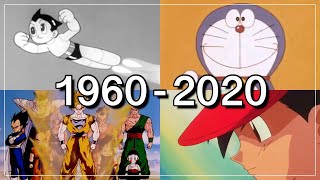 The Evolution of Anime Series 1960  2020  History of Anime through Openings [upl. by Olimreh]