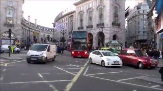 Buses at Piccadilly Circus 09122015 [upl. by Nolahp914]