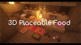 3D Placeable Food mod in Minecraft [upl. by Arrol934]