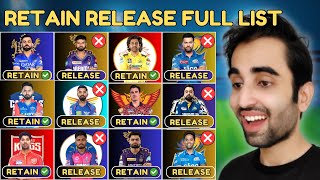 IPL 2025 ALL 10 Teams Retained Players List  RCB  KKR  CSK  MI  Five Sportz [upl. by Enrique]