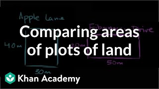 Comparing areas of plots of land  Measurement  PreAlgebra  Khan Academy [upl. by Eohce]