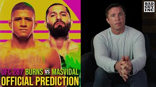 Official Prediction Jorge Masvidal vs Gilbert Burns  UFC 287 [upl. by Atikir]