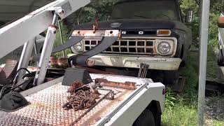 16 Original 1965 Ford F100 V8 Barn Find Black Short Bed Fleetside and F350 Diesel Wrecker 40k miles [upl. by Bili276]